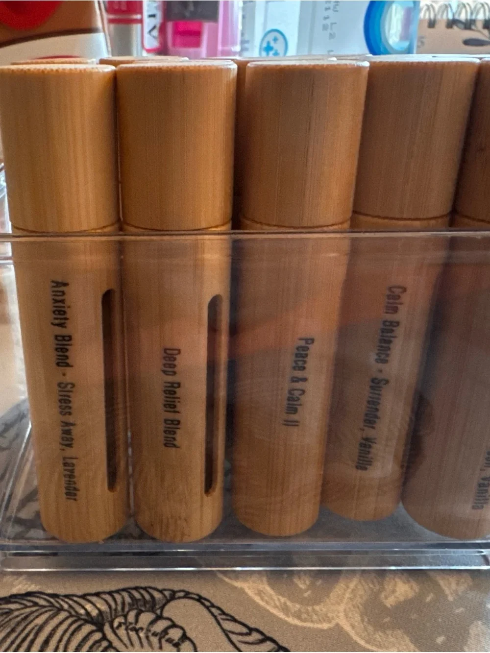 NWOT Custom ONE Young Living Bamboo Aromatherapy Inhalers | Blend - Picture 1 of 1